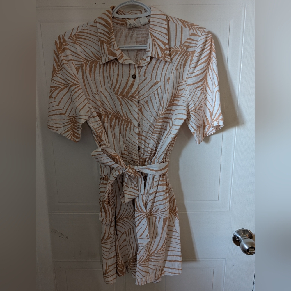 Roxy Cream and Tan One Piece - XS